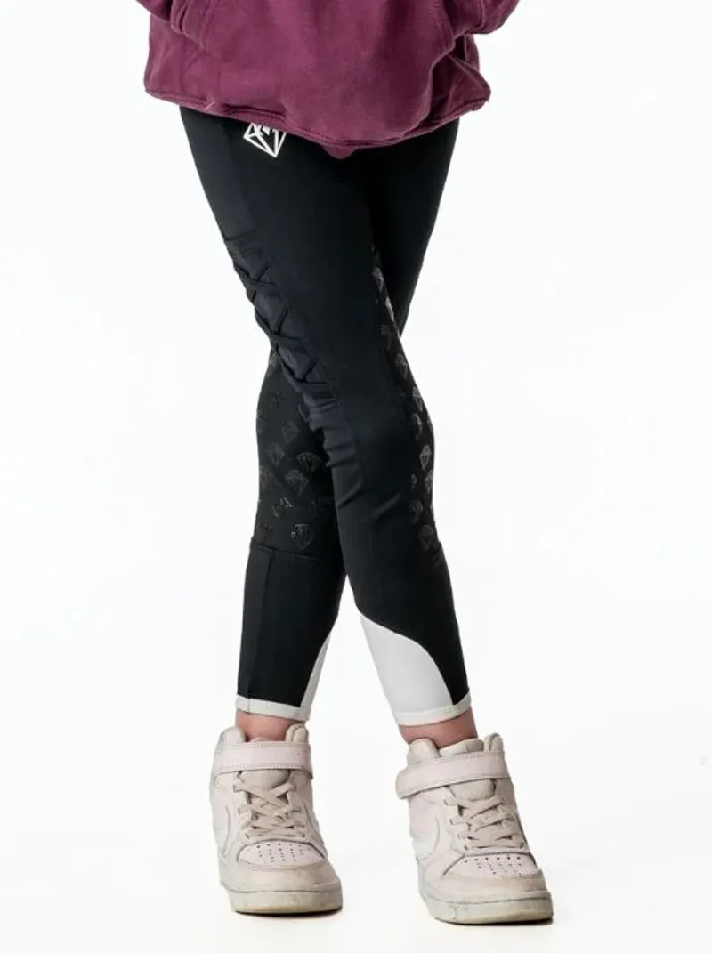 Eclat Equestrian Young Rider LegUps Leggings - Black